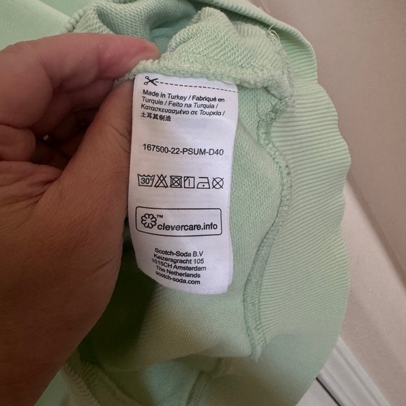 Scotch & Soda unisex mint green hoodie - Picture 6 of 10